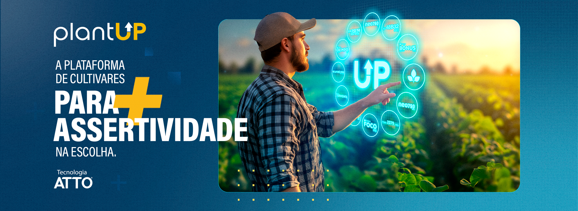 Dê um UP na sua produtividade - Tenha acesso rápido e fácil a informações para planejar seu plantio com informações e inteligência.